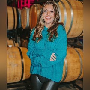 BUDDYLOVE HADLEY SWEATER TEAL LARGE